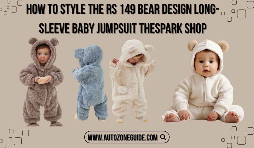 rs 149 bear design long-sleeve baby jumpsuit thespark shop